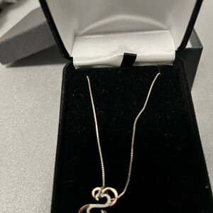 Kay Jewelers Silver Necklace with Gold Heart Pendant